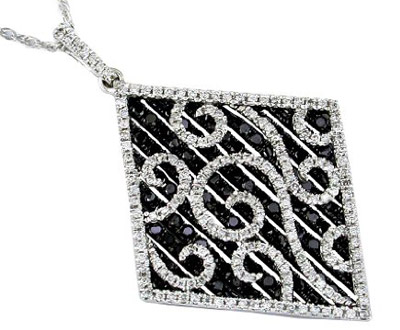 Ladies Black Diamond Necklace