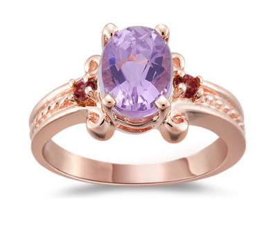 Pink Gold Kunzite Ring
