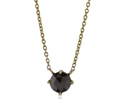 Rose Cut Black Diamond Necklace