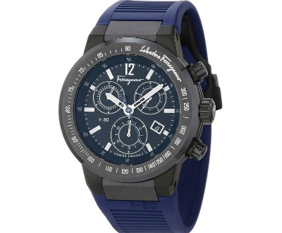 Bezel Sapphire Crystal Blue Rubber Watch