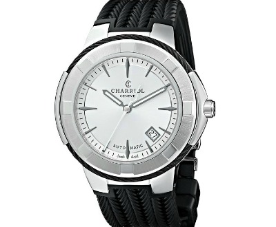 Charriol Men's Swiss Quartz Black Watch