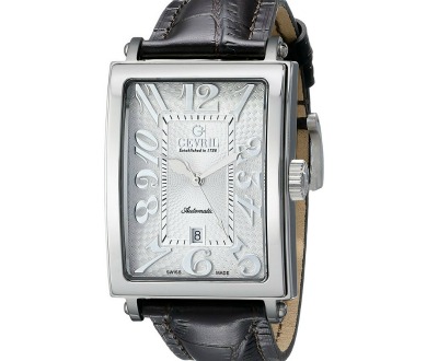 Gevril Men's Leather Strap Watch