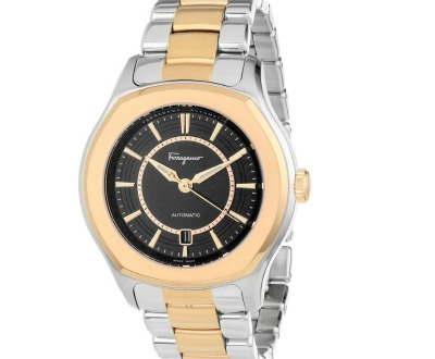 Lungarno Stainless Steel Gold Ion-Plated Watch