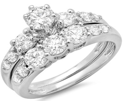 3 Stone Bridal Engagement Ring