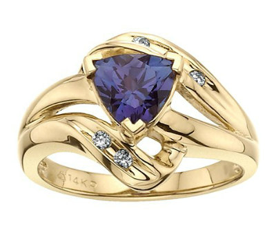 Alexandrite and Diamond Ring