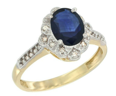 Australian Sapphire Floral Ring