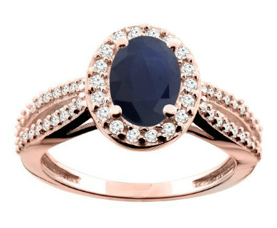 Australian Sapphire Rose Gold Ring