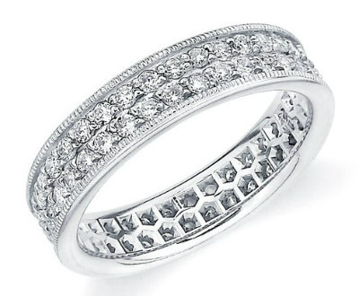 Diamond 2 Row Eternity Ring