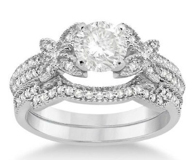 Diamond Butterfly Engagement Ring