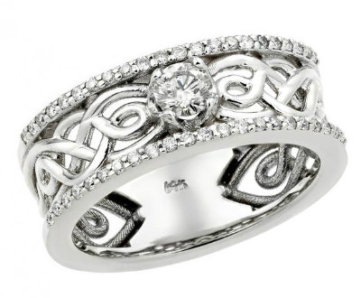 Diamond Celtic Knot Engagement Ring