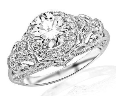 Diamond Halo Style Engagement Ring