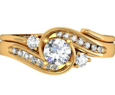 Diamond Ladies Swirl Bridal Engagement Ring