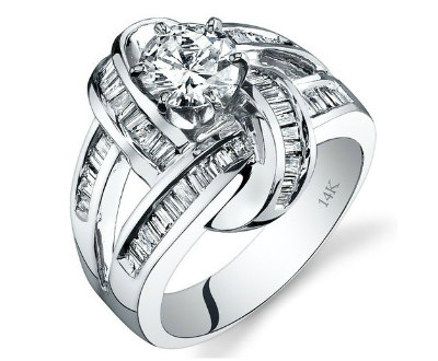 Diamond White Gold Engagement Ring