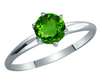 Diopside 18K White Gold Ring