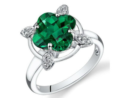 Emerald Lily Cut Ring