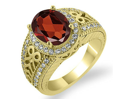 Garnet Natural Red Ring