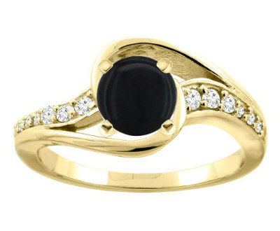 Onyx Diamond Accent Ring