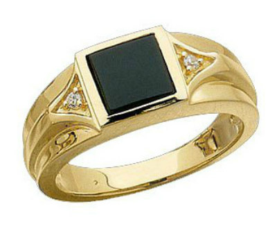 Onyx Diamond Ring