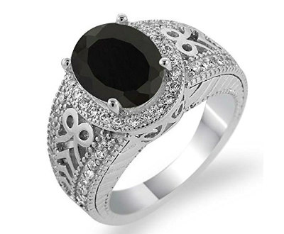 Onyx Sterling Silver Ring
