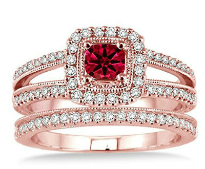 Ruby Antique Bridal Ring