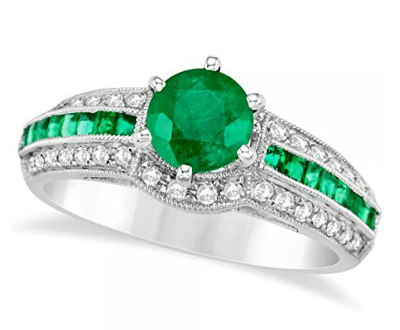 White Gold Emerald 14k Ring