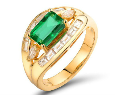 Yellow Gold Emerald Fine Ring