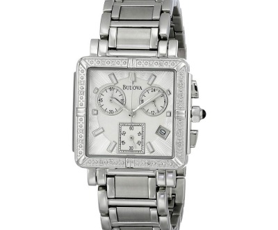 Bulova Diamond Accented Chronograph Watch