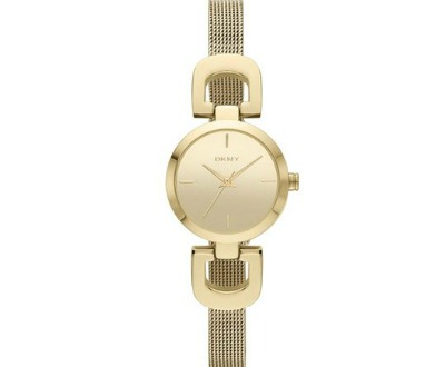 DKNY Round Stainless Steel Mesh Watch