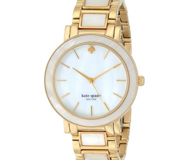 Gold-Tone and Mother-of-Pearl Bracelet Watch