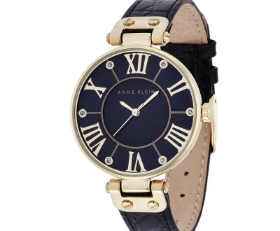Mother-Of-Pearl Dial Leather Dress Watch