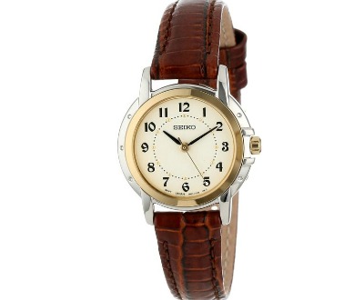 Seiko Brown Leather Strap Casual Watch
