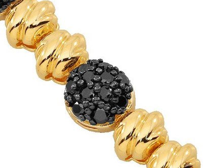 Gold Black Diamond Bracelet