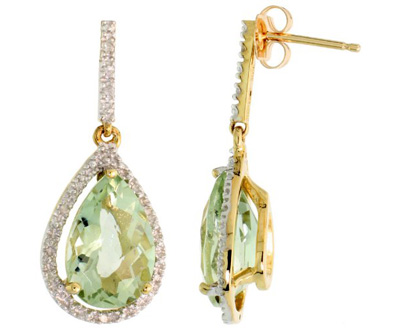 ø Green Amethyst Earrings | Shop Online for Green Amethyst Jewelry ø