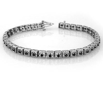 Womens Black Diamond Bracelet