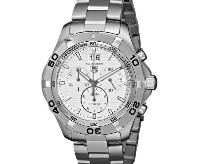 Aquaracer Quartz Silver Chronograph Dial Watch