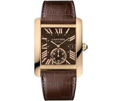Cartier Chocolate Dial Men's Watch