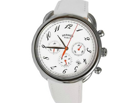 Hermes Men's White Calfskin Watch