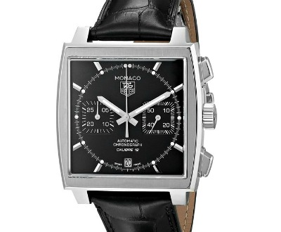 Monaco Analog Display Swiss Automatic Black Watch