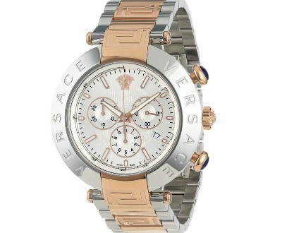 Reve Chrono Round Stainless Steel Date Watch