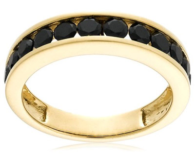 Black Diamond Gold Ring