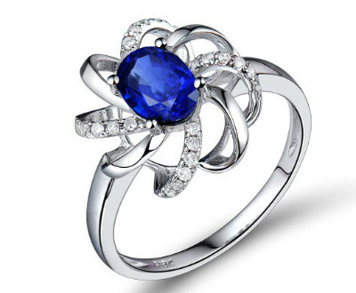 Blue Sapphire Wedding Design Ring