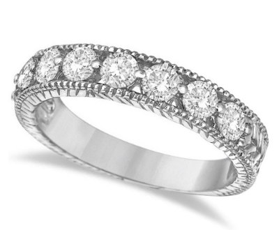 Diamond Scrollwork Wedding Ring