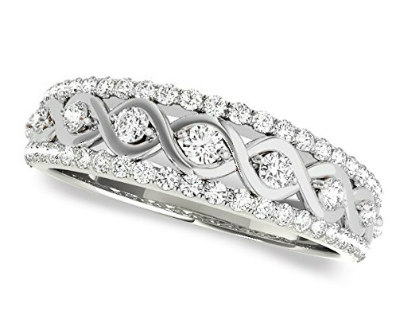 Diamond Twisted Wedding Ring