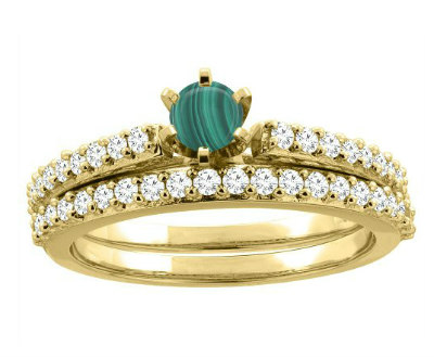 Malachite Bridal Ring