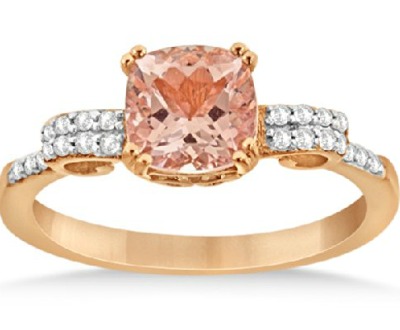 Morganite Ring with Diamond Accents