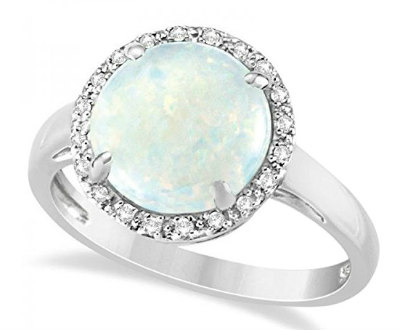 Opal Halo Ring