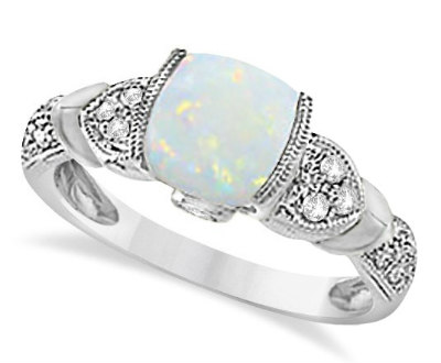 Opal Two-Tone Gold Ring