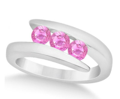 Pink Sapphire Anniversary Ring