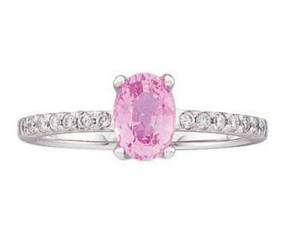 Pink Sapphire Genuine Ring