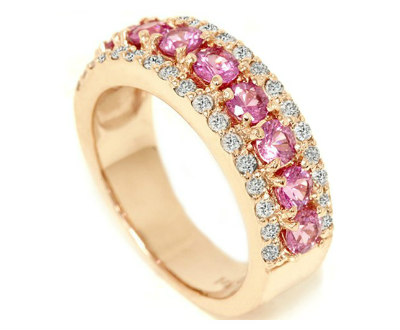 Pink Sapphire Wedding Ring